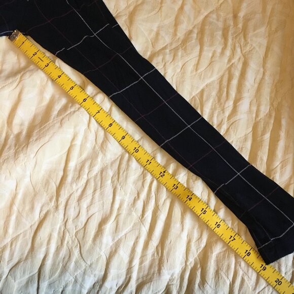 Denver Hayes Black Red White Plaid Mock Neck Viscose Long Sleeve Top XS - Picture 13 of 13